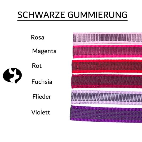 Farbtafel 3 10m Anti-Rutsch Fährtenleine 12mm mit Baumwolltouch