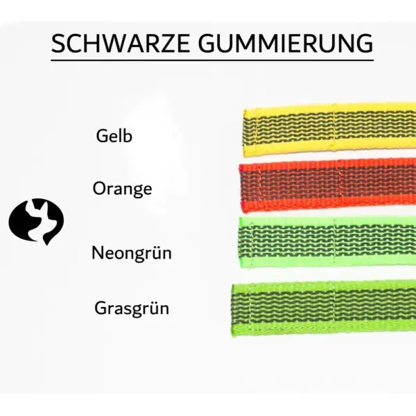 Farbtafel 4 10m Anti-Rutsch Fährtenleine 12mm mit Baumwolltouch