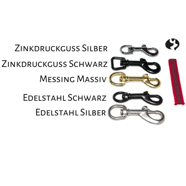 Karabiner 10m Anti-Rutsch Fährtenleine 12mm mit Baumwolltouch