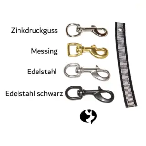Karabiner 10m Anti-Rutsch Fährtenleine 20mm mit Baumwolltouch