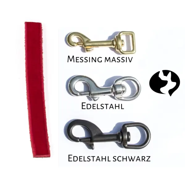 10m Fährtenleine aus geflochtenem Fettleder 12mm breit – Bild 3