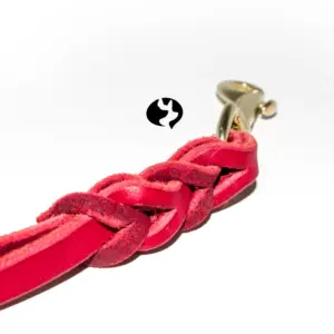 35cm Schlaufen-Kurzführer aus Fettleder in 12mm Breite