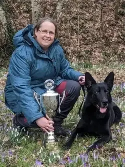 Camillo und ich mit dem Pokal „harmonisches Team! Don Camillo mit dem Team-Pokal